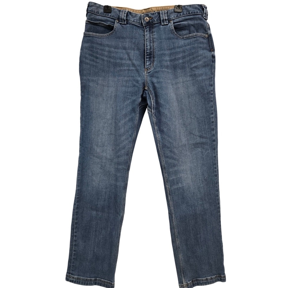 Duluth Trading Co Ballroom Double Flex Jeans Mens 36x32 Relaxed Blue Work Pants